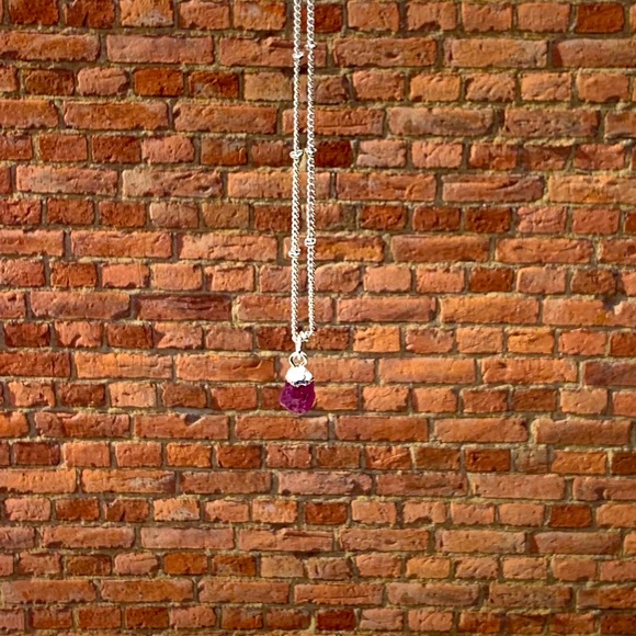 Raw Ruby Necklace - Picture 2 of 2